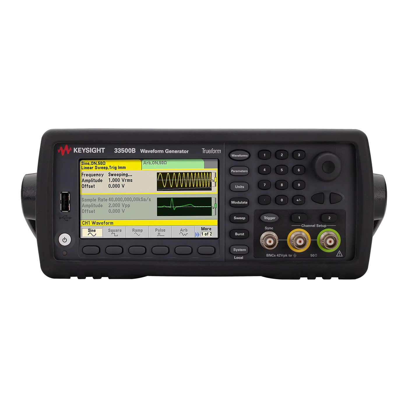 Keysight 33522B 30 MHz 2 通道函数/任意波形发生器白底主图