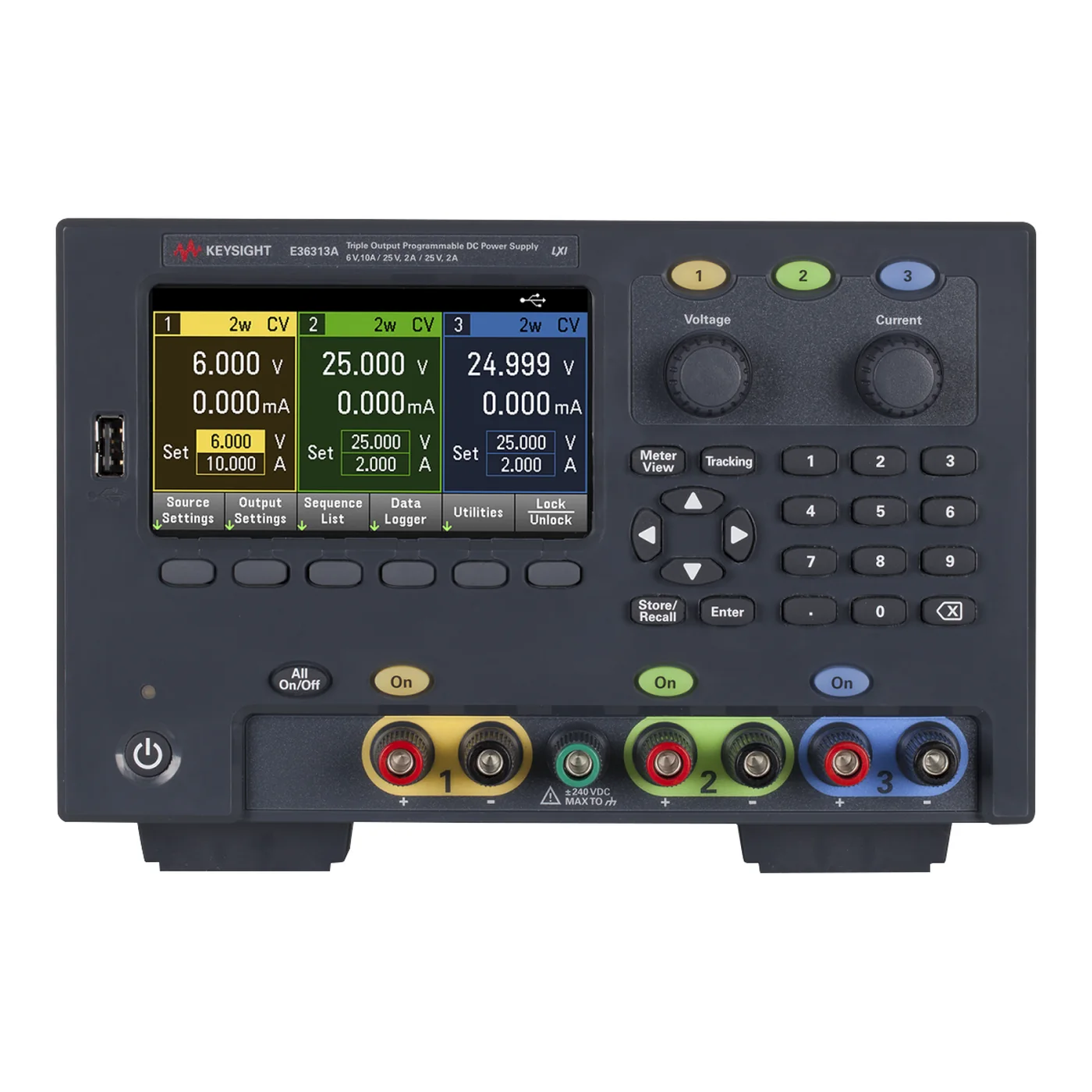 Keysight E36313A 彩色前面板