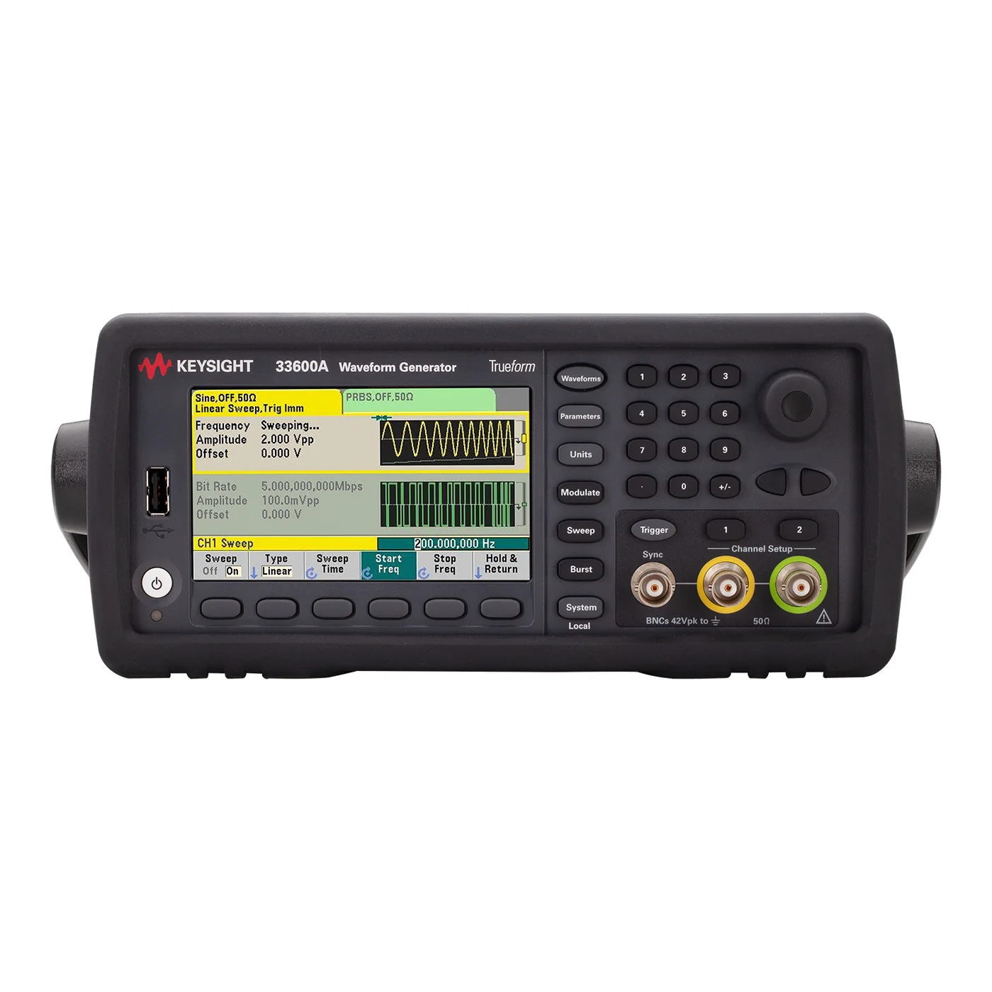 Keysight 33621A 120 MHz 1 通道函数/任意波形发生器白底主图