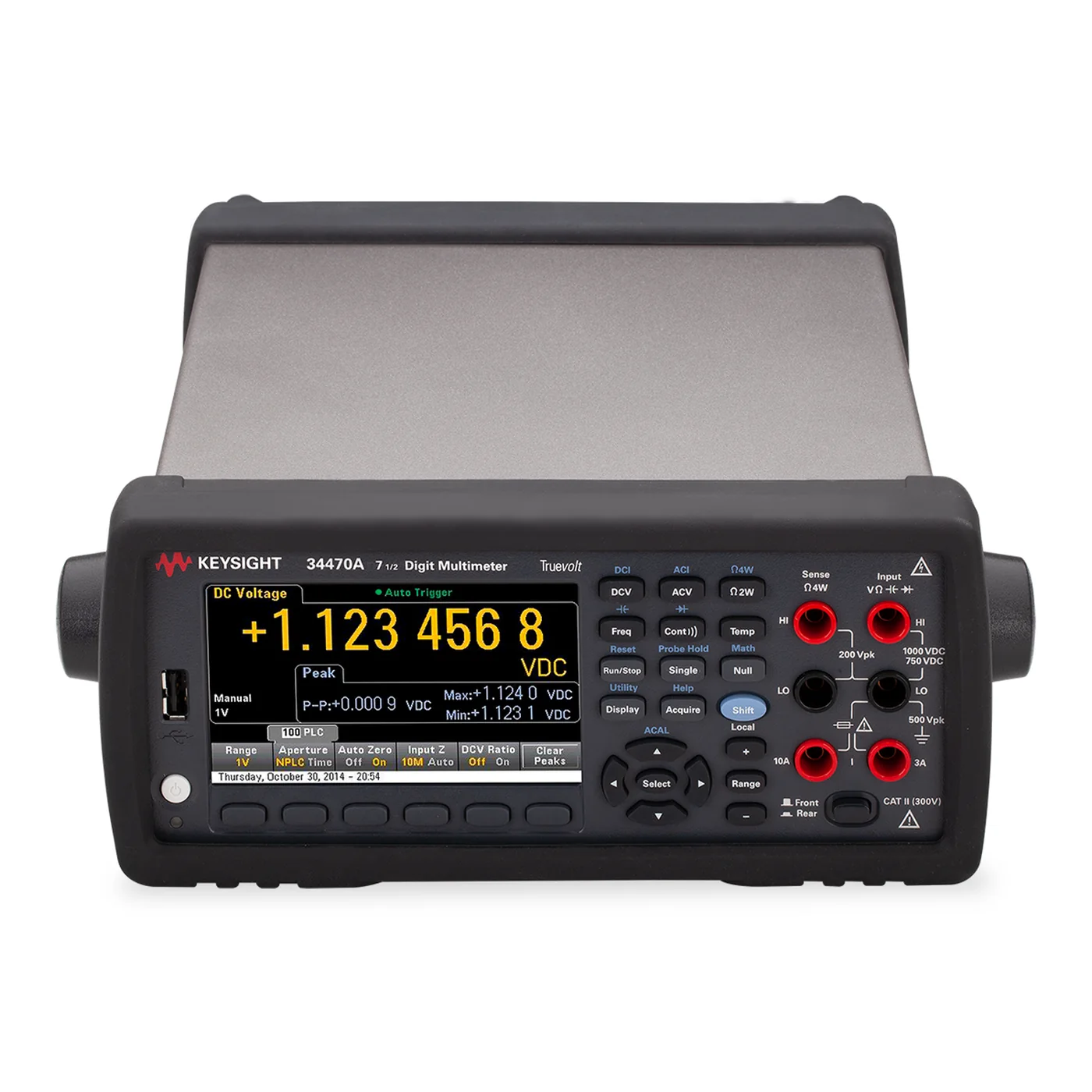 Keysight 34470A 数字万用表前面板与显示屏