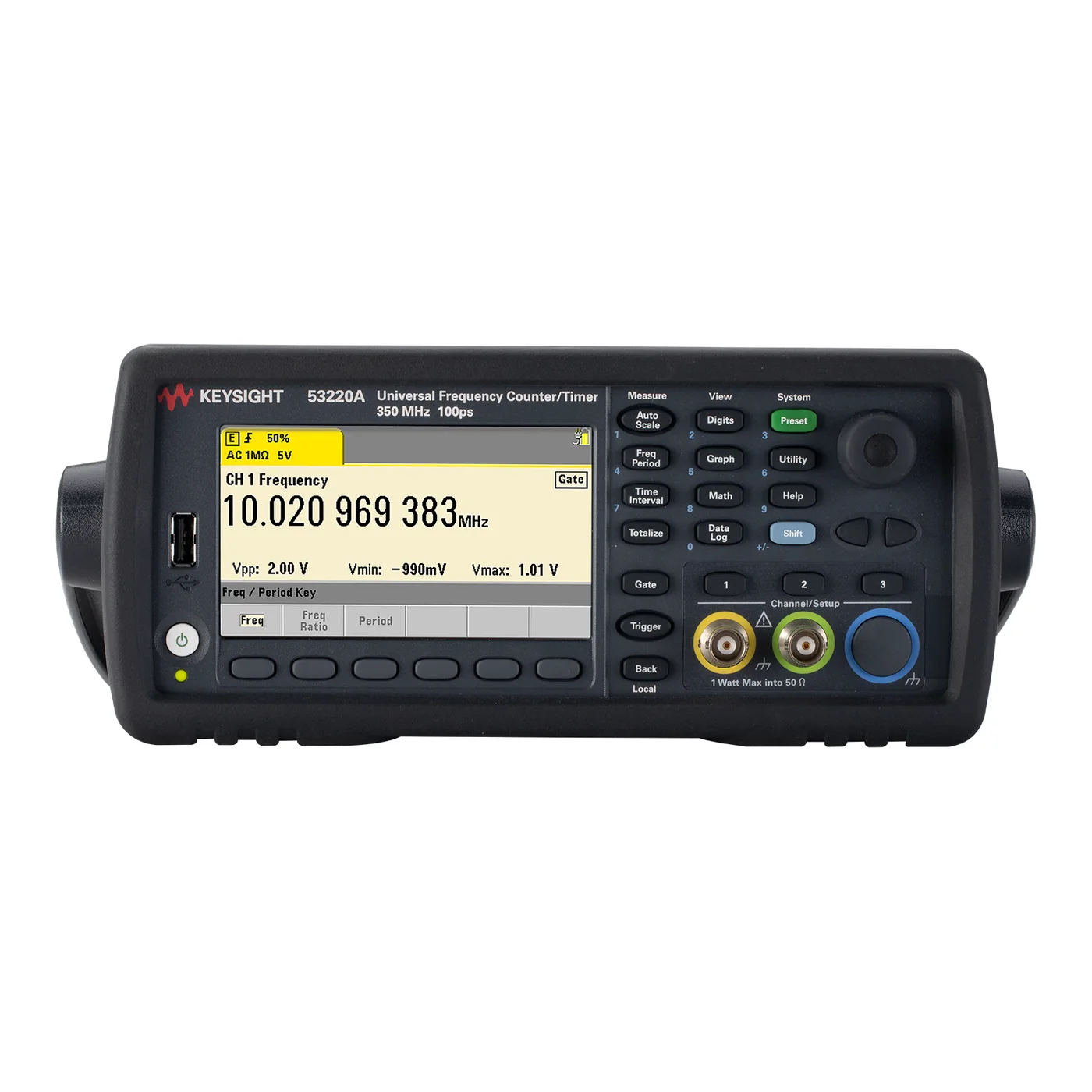 Keysight 53220A 频率计数器前面板