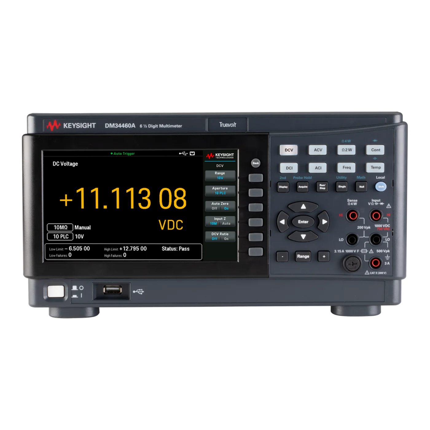 Keysight DM34460A 数字万用表前面板与显示屏