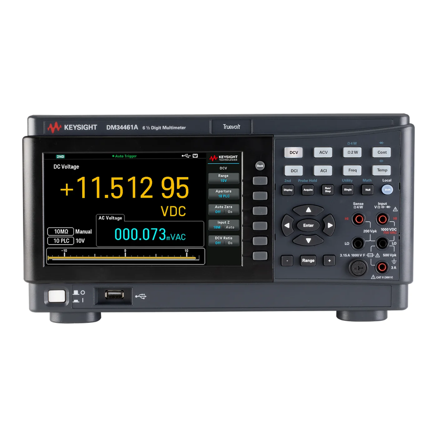 Keysight DM34461A 数字万用表前面板与显示屏